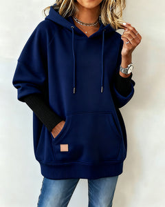 Mia | Damen Hoodie modern casual & stilvoll elegant in Blau