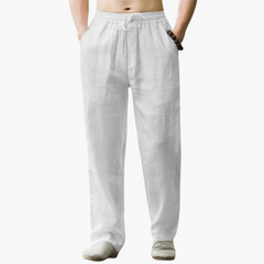 Nils | Lässige Sommerhose mit lockerer Passform in Weiß