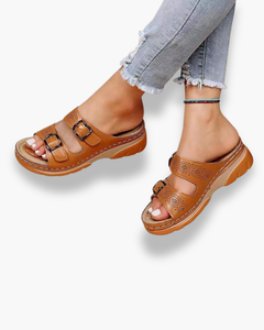 Damen Bequeme Sandalen | Superweich für Sommerschuhe in Braun