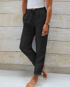 WellenHosen™ | Lässige Hose mit Kordelzug (1+1 FREI) in Schwarz