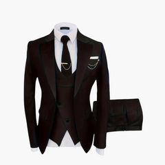 Eleganter Hochzeitsanzug - Herren 3-teilig für festliche Gäste in Schwarz