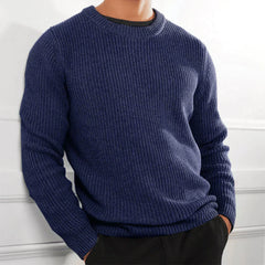 Bastian | Stylischer Pullover mit Rundhalsausschnitt für Herren in Blau