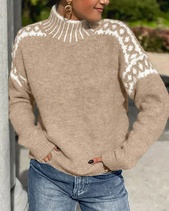 Tressia – Rollkragen Pullover Aus Strick in Khaki