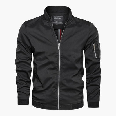 Herren jacke mit Frontreißverschluss und Ärmeltasche