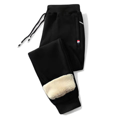Theo - Bequeme und warme Hose in Schwarz/Beige