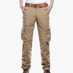 Herren Cargohose mit langen Beinen für Sommer in Khaki