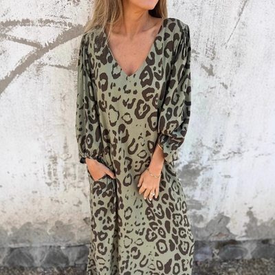 Denise | Leo-Muster-Kleid