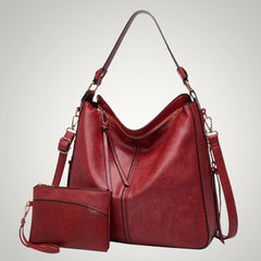 Allison | Damen Schicker Vielseitiger Leder Tasche in Rot 1