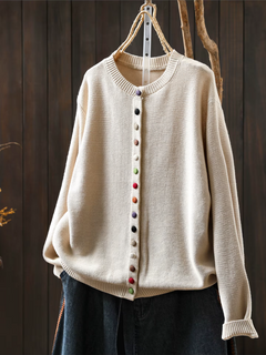 Ellery | Strickknopf-Cardigan in Beige