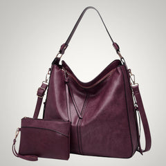 Allison | Damen Schicker Vielseitiger Leder Tasche in Lila 1