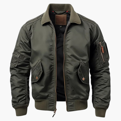 Herren Bomberjacke mit Kragen und Ärmeltasche