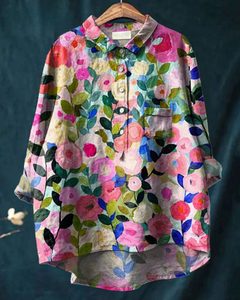 Sarah | Blumenmuster Peasant Bluse in Blumenmuster 1