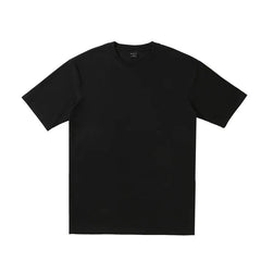Baumwoll-T-Shirt mit kurzen, lockeren Ärmeln in Schwarz