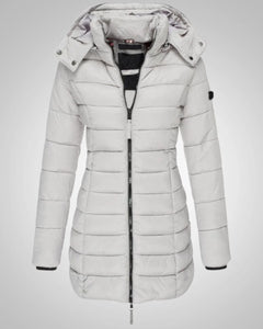 Jessica | Damen Winter Kapuze Daunenjacke in Grau