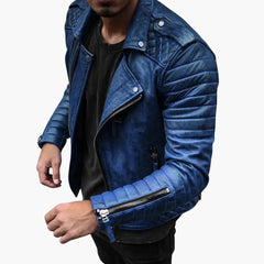 Strukturiertes Freizeitjacke für Herren in Blau