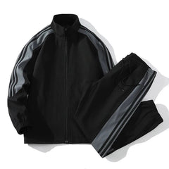 Lässige lockere Sportbekleidung Jacke Sweatpants in Schwarz