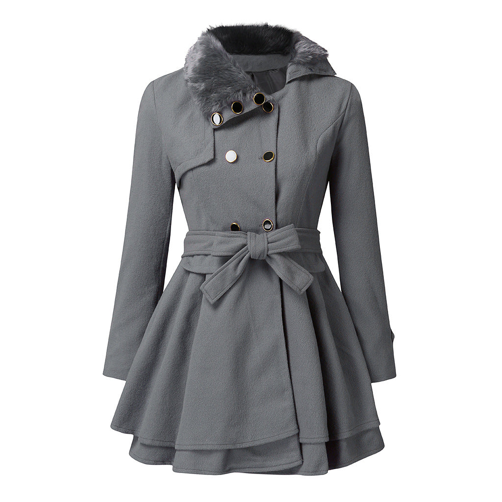 Emma - Elegante Jacke mit Kunstfellkragen