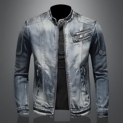 Vintage-Jeansjacke für Männer in Grau