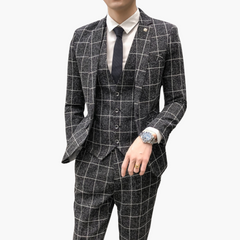 Eleganter Anzug - Herren 3-teilig für Hochzeit & Events in Schwarz