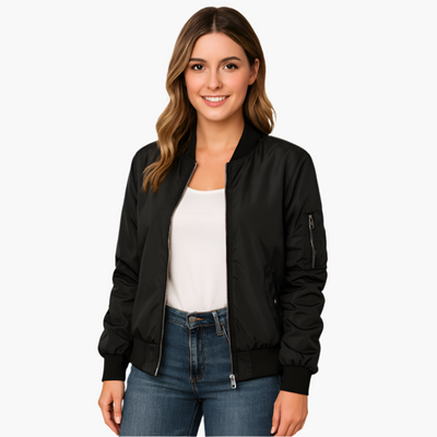 Damen Bomberjacke mit langen Ärmeln