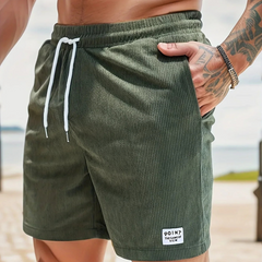 Joshua | Herren Legere strukturierte Shorts in Grün