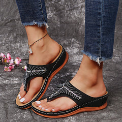Ricarda® | Lebendige Damensandalen in Schwarz