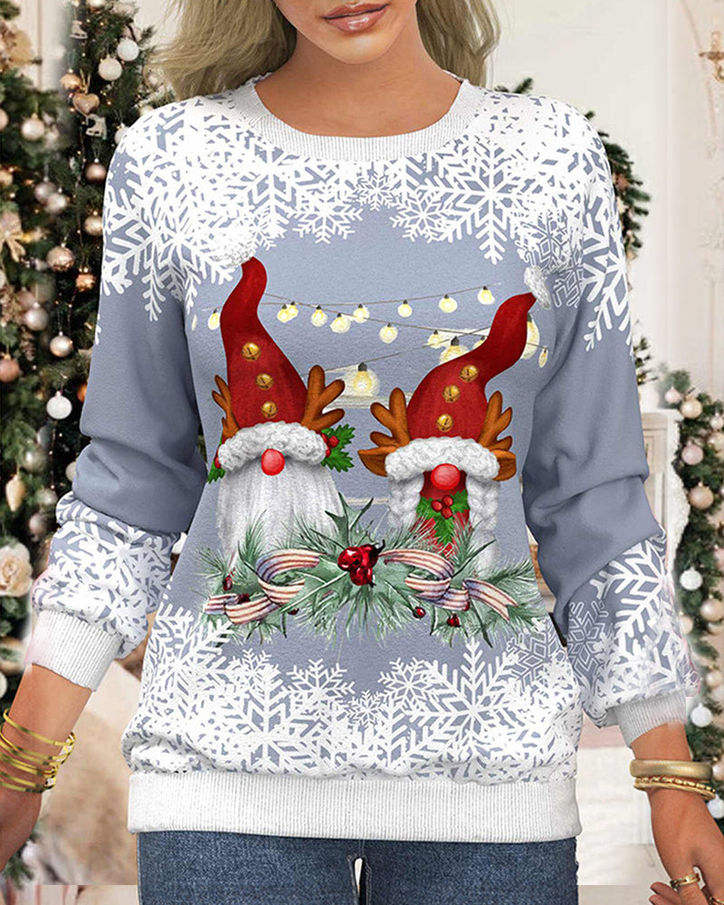 Weihnachtspulli mit Druck für Frauen
