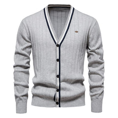 Sam - Elegante Strickjacken für Herren in Grau