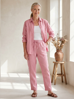 Noor | Langarmshirt mit tapered Pants Set in Pink
