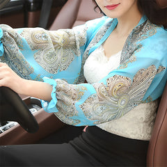 Rosemarie | Damen Chiffon Überwurf Schal Paisley – Chiffon Schal Paisley Damen 2026 in Himmelblau