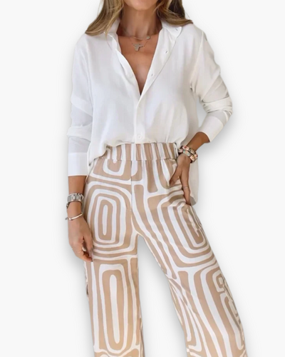 Damen Elegantes Twin Set | Modisch Zweiteiliges Ensemble