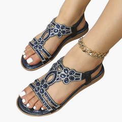 Boho Style Orthopedic Sandals für Frauen – Comfort & Style in Blau