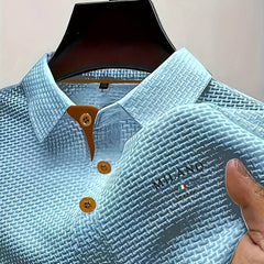 Raymond | Strukturiertes Polo mit klassischem Kragen in Blau