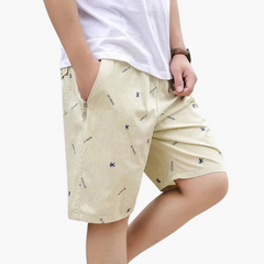 Freizeithose - Herren Shorts mit Reißverschluss Taschen in Braun