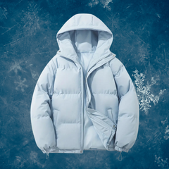 Klassisches Design Kapuzenjacke in Hellblau