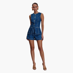 Denim Koordinationsset für Damen - Zweiteiliges Jeans Outfit in Jeansblau