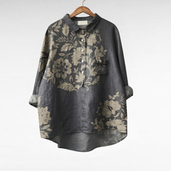 Yarelda - Luftige Bluse in Grau