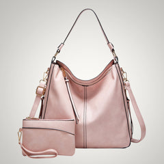 Allison | Damen Schicker Vielseitiger Leder Tasche in Rosa 1