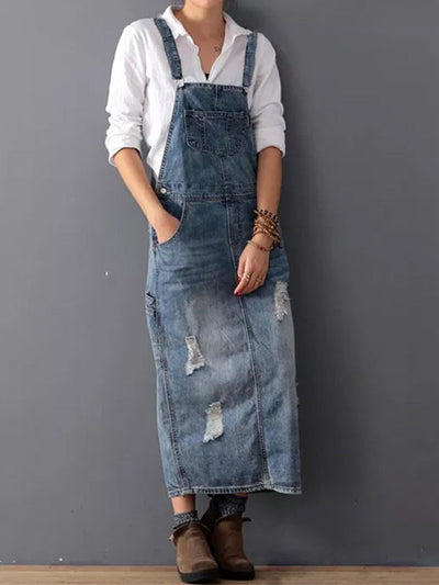 Overallkleid mit Verstellbaren Trägern für Damen