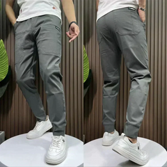 Leon | Premium Herren Cargo-Stretchhose in Dunkelgrau