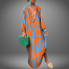Zita©️ | Handgemachtes luftiges Sommerkleid in Orange