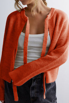 Vernice - Strick-Cardigan - Mit Doppelschleifen-Verschluss in Orange