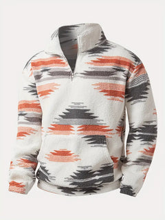 Clinton – Sweatshirt Mit Halbem Reißverschluss Und Stehkragen in Orange