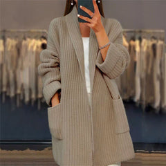 Amelie™ | Strickpullover mit Taschen in Kamel