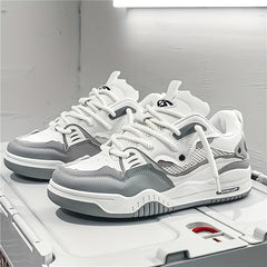 Hanz - Lässige Turnschuhe mit geometrischem Muster in Grau