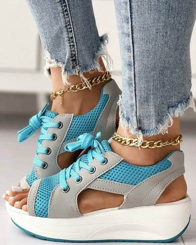 Milagros® | Stilvolle Sandalen mit Kontrasteinsatz und Fußgewölbeunterstützung