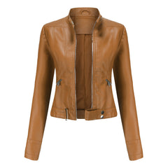 Mille - Elegante Lederjacke in Hellbraun
