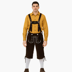 Besticktes Trachten Outfit mit Hemd für Herren - Oktoberfest 2025 in Gelb