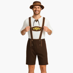 Traditionelles Trachtenset Outfit für Herren - Oktoberfest 2025 in Dunkelbraun
