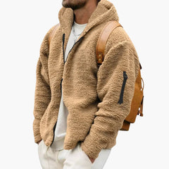 Warm Hoodie Jacke für Herren in Khaki